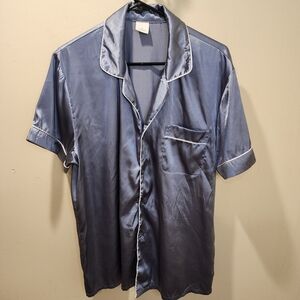 Gray women's satin pajama top size M